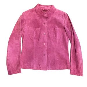 VINTAGE Pink Leather Jacket